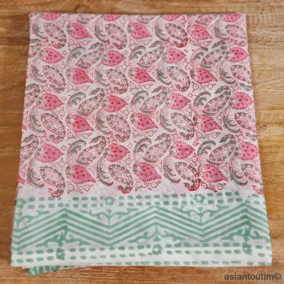 Foulard, Carré block print coton by Asiantoutim n° 6